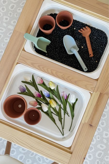 A spring activity bin idea for your #LTKtoddler ! 💐 Our 2.5 y/o is having a blast with this setup.

*Note: our latex tulips are from Bullseye’s Playground at Target so I can’t link them (these items aren’t available on the Target website), but any faux flower stems will do!

#LTKbaby #LTKkids