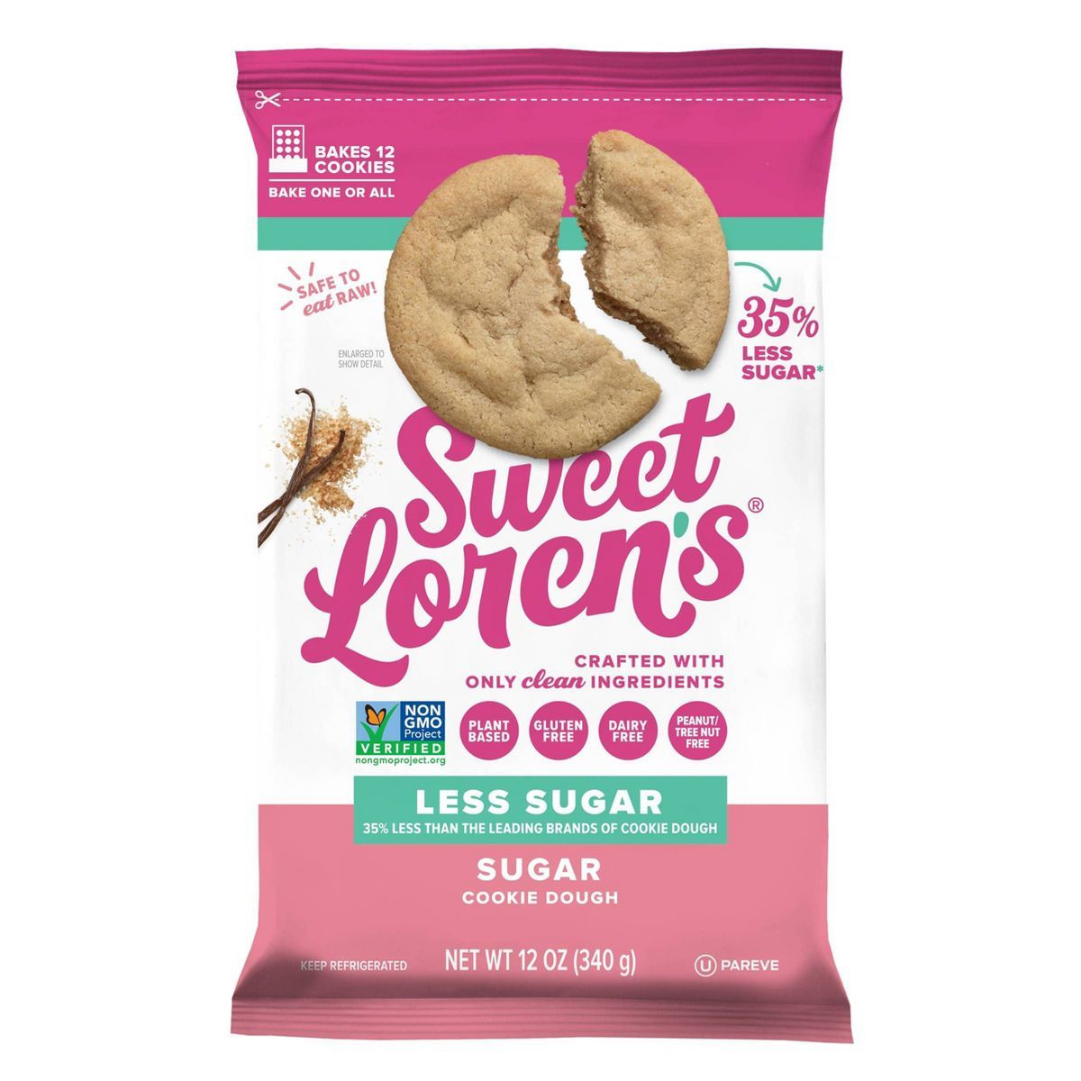 Sweet Loren's Less Sugar Place & Bake Sugar Cookies - 12oz | Target