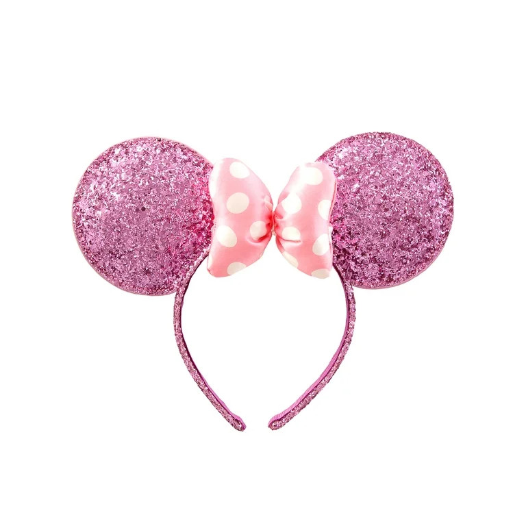 Girl's / Tween Disney Minnie Mouse  Pink Sparkle Ears Headband | Walmart (US)