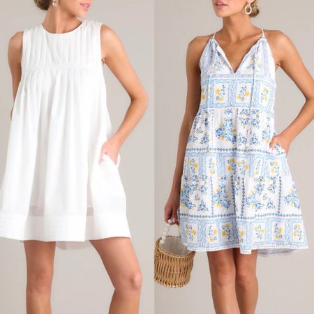 Wear these out to eat or bathing suit cover up!! Blue and white dresses, spring and summer dressess

#LTKSeasonal #LTKswim #LTKfindsunder100