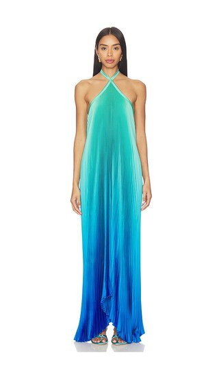 L'IDEE Deesse Gown in Blue. - size 12/L | Revolve Clothing (Global)