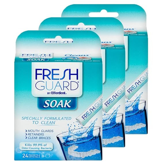 Fresh Guard Soak by Efferdent, Cleans Guards & Retainers, 24 count (3 Pack) | Amazon (US)