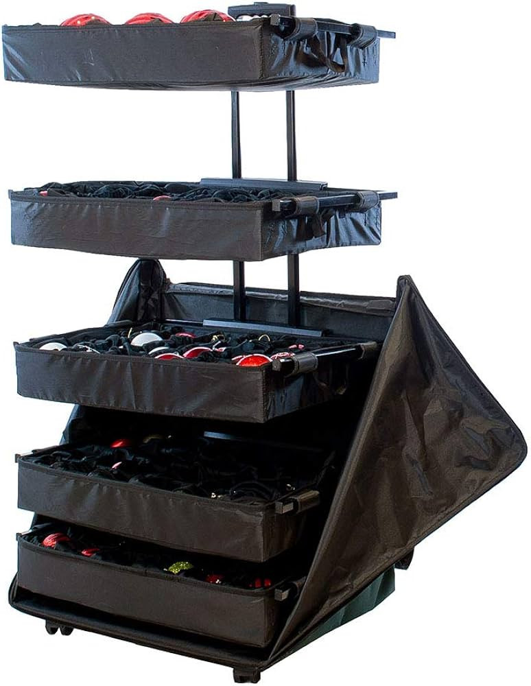 120-Ornament Telescoping Christmas Storage Box with 5 Removable Trays and Dividers | Amazon (US)