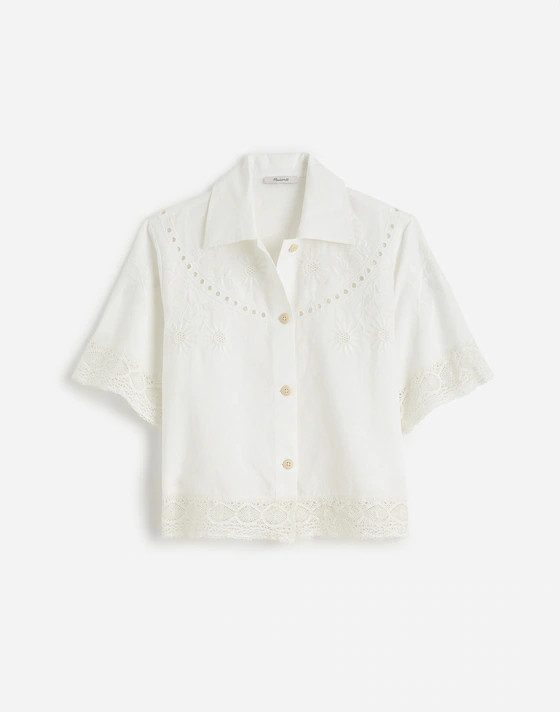 Embroidered Lace Button-Up Shirt | Madewell