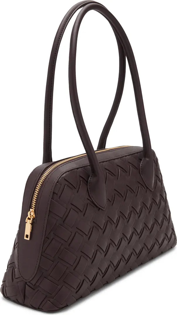 MANGO Braided Faux Leather Bowling Bag | Nordstrom | Nordstrom