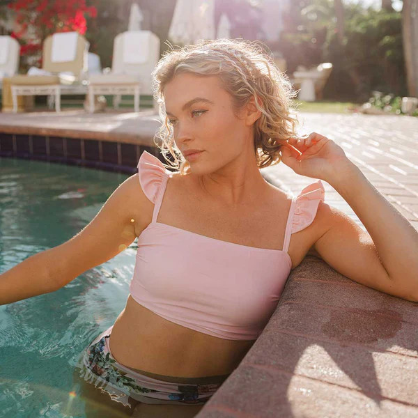 Ballet Pink Bella Crop Top | Albion Fit