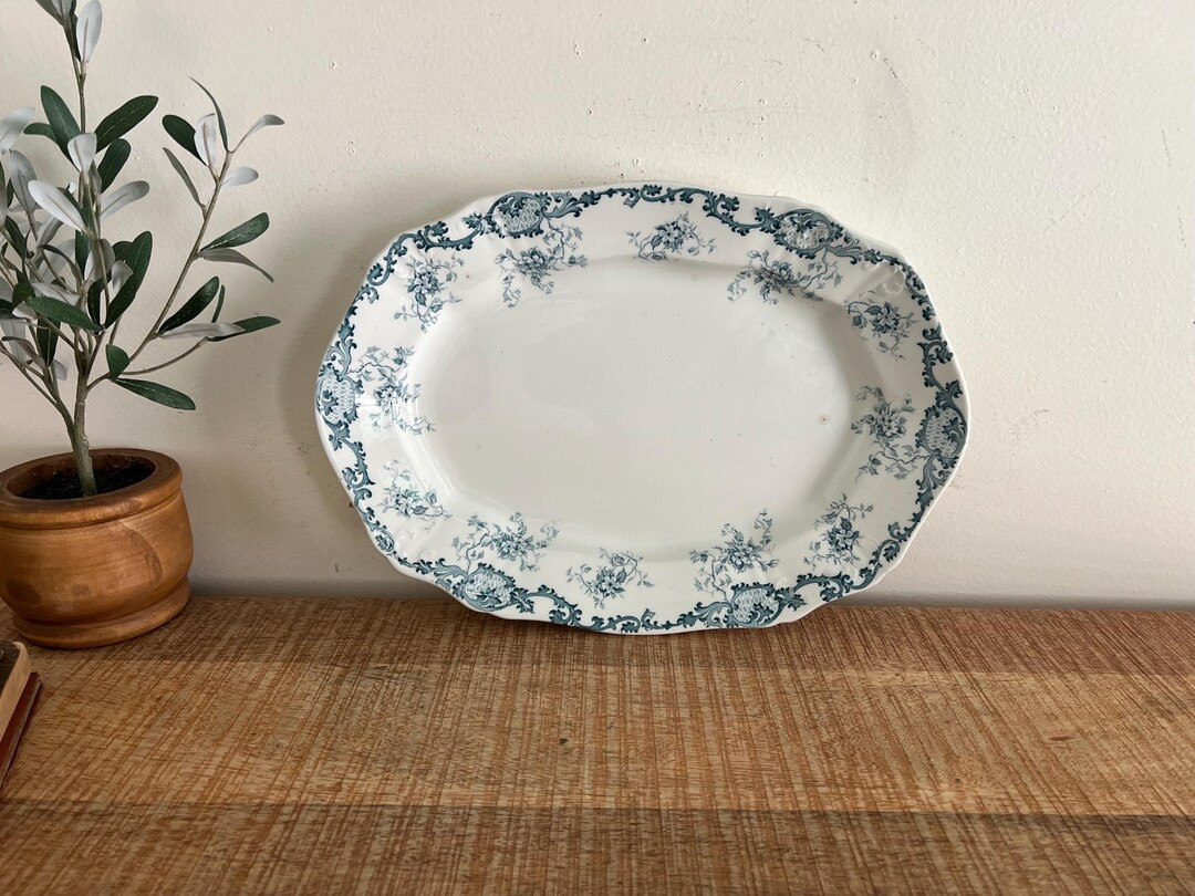 Vintage Blue and White Ironstone F. Winkle and Co. England Platter | Etsy (US)