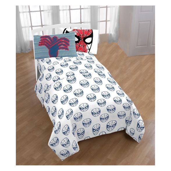 Marvel Spider-Man Twin 3pc Sheet Set Blue/White | Target