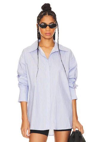 LIONESS Boyfriend Shirt in Blue Stripe from Revolve.com | Revolve Clothing (Global)