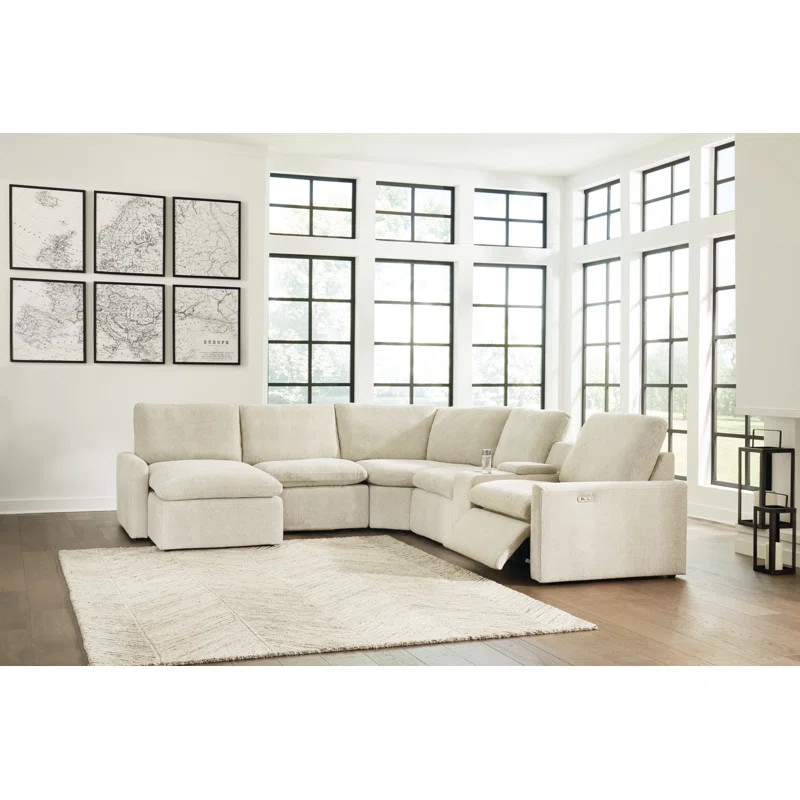 6 - Piece Upholstered Power Reclining Sectional | Wayfair North America