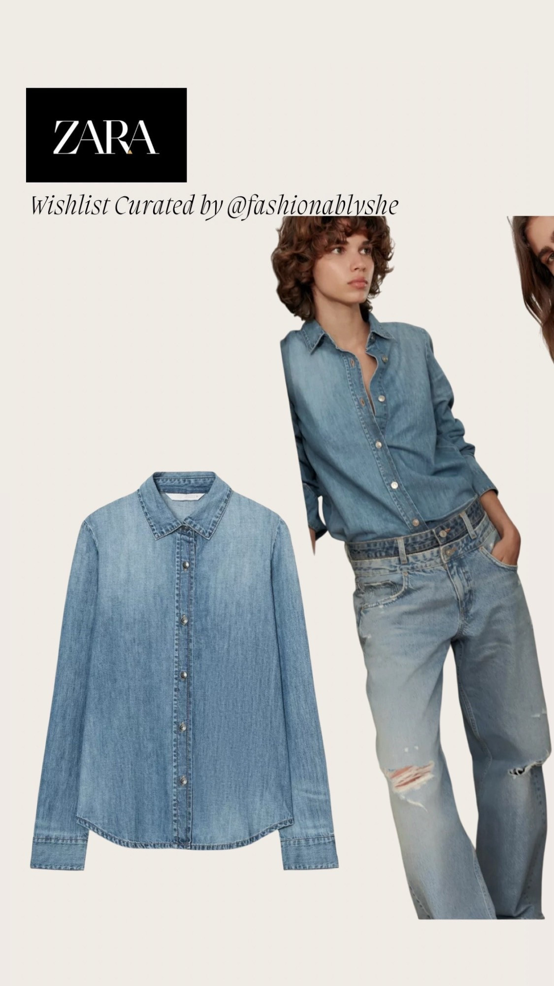 Zara denim shirt 

#LTKdayinmylife #LTKOver40 #LTKmomlife