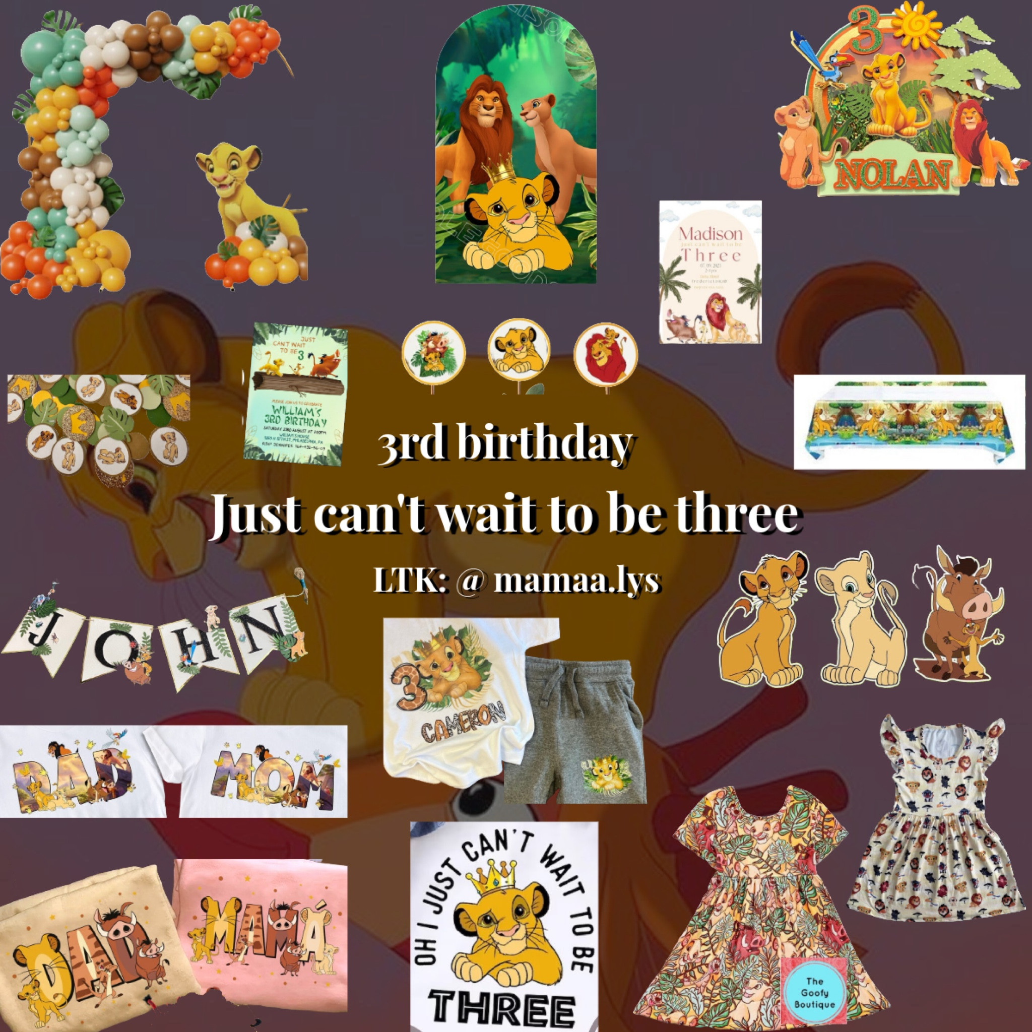 Just can’t wait to be three | Lion king birthday | Disney birthday | third birthday | birthday | birthday theme | birthday party | party | toddler | kids | family 

#LTKFindsUnder50 #LTKKids #LTKParties