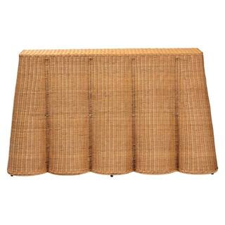 Palm 54.3 in. Honey Rectangle Wicker Console Table | The Home Depot