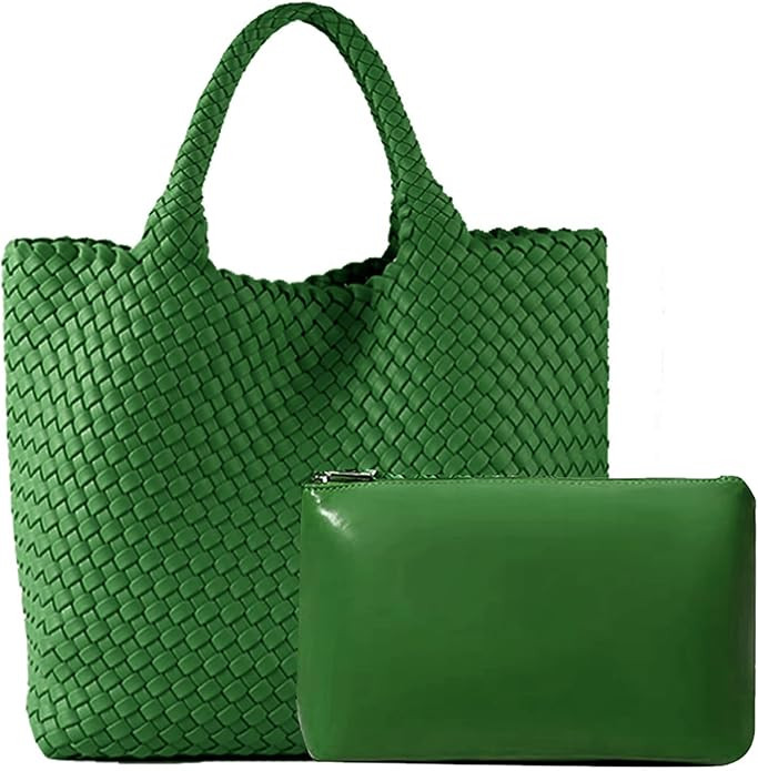 Fashion Woven Bag Shopper Bag Travel Handbags and Purses Women Tote Bag Large Capacity Shoulder B... | Amazon (US)