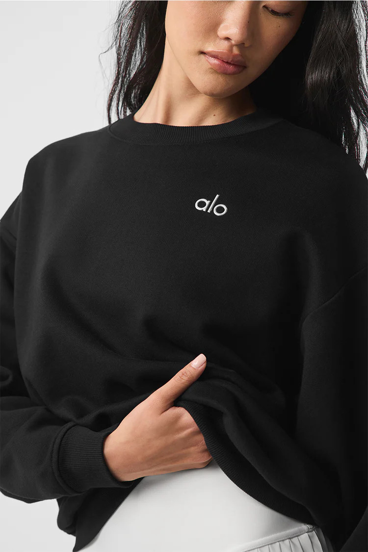 Accolade Crew Neck Pullover - Black | Alo Yoga (US)