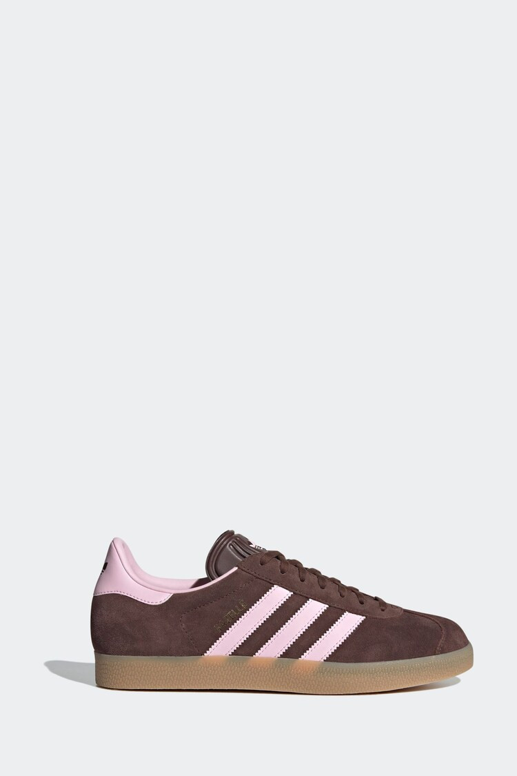 Buy adidas Originals Brown/Cream Gazelle Trainers from the Next UK online shop | Lipsy