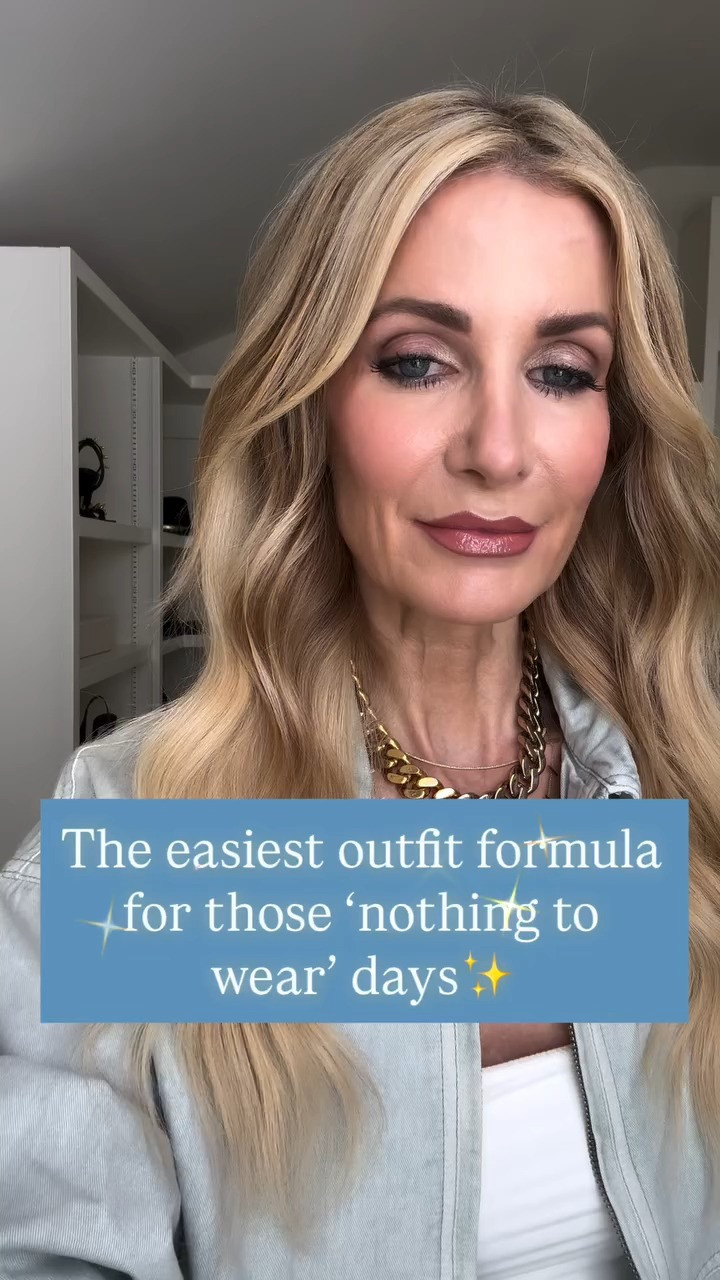 An outfit formula for when you feel like you have nothing to wear…we’ve all been there 🤍 Start with a white tank or bodysuit + white jeans = the perfect blank canvas. Just switch out your jacket and you’ve got a completely different look every time. I’m wearing the A Gold E “Lana” white jeans — high-waisted with a straight leg and a slightly tapered ankle (so flattering!). The denim is thick enough to smooth everything out (a must 🙌). They run true to size — I’m in a 24. 3 easy ways to style it: ✨ Light-wash denim bomber (casual) ✨ Dark denim utility jacket (polished) ✨ Navy faux suede bomber (elevated) Jackets run true to size — wearing an XS. Save this for those “nothing to wear” days 💫  

 

#LTKootd #LTKSeasonal #LTKOver40