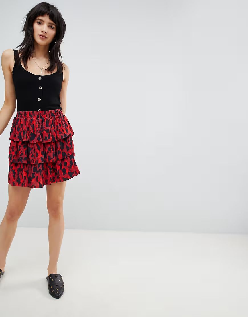 Vero Moda animal print skirt-Multi | ASOS (Global)