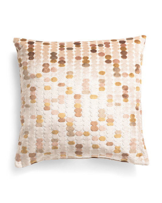 Made In Usa 22x22 Luxe Fizz Retro Velvet Pillow | TJ Maxx
