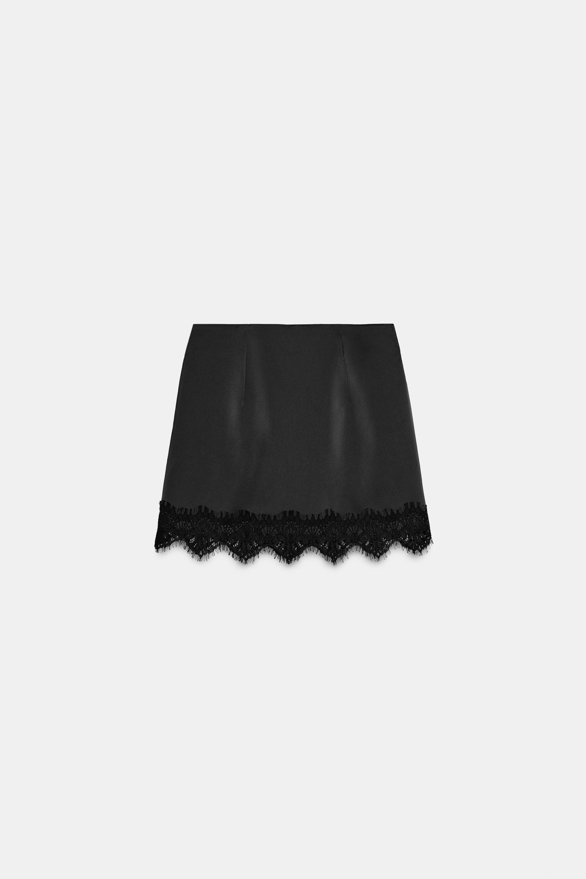 LACE HEM SKORT | Zara US