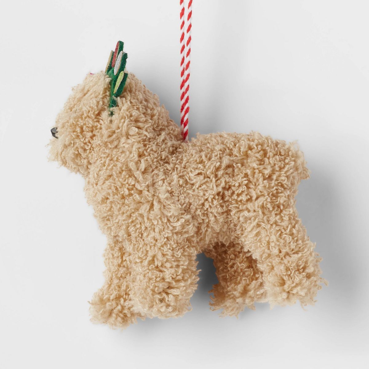 Fabric Golden Doodle Dog Wearing Lights Headband Christmas Tree Ornament Gold - Wondershop™ | Target