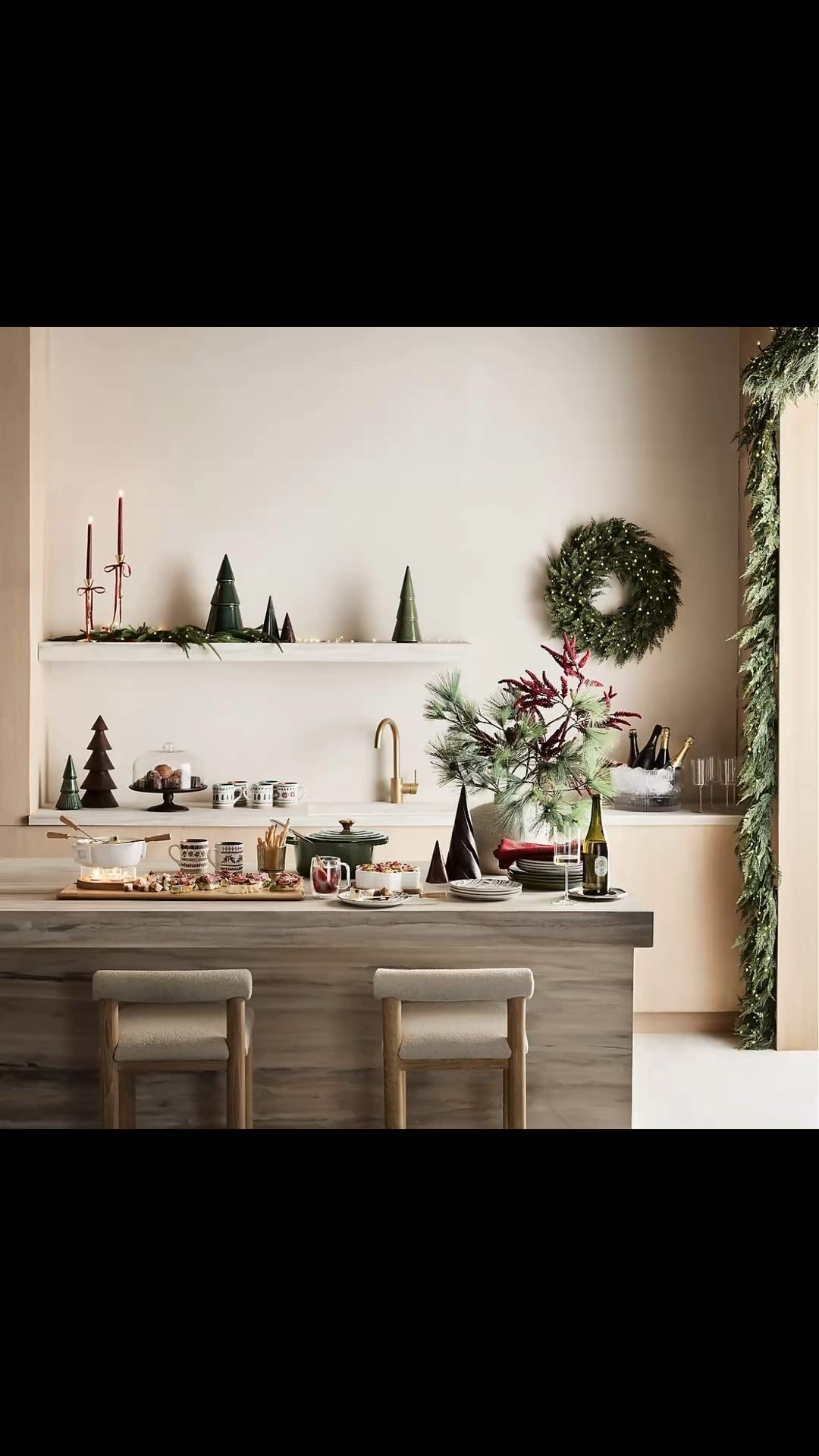 Christmas kitchen decor!
Neutral, earthy, greenery, garland, cedar, wreath, vase, stems, Christmas houses, organic modern, transitional, minimalist, Pottery Barn style, Crate & Barrel aesthetic, green, beige, brown, kitchen counter stool, Amazon must haves, home

#LTKHome #LTKHoliday #LTKStyleTip