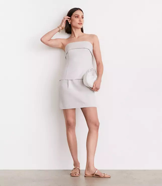 LOFT Versa Pure Spun Foldover Strapless Top | LOFT