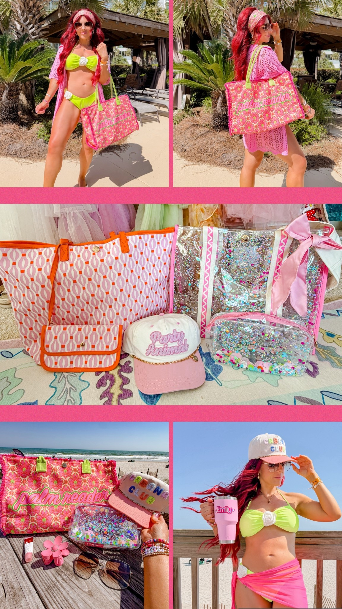 SPRING SUMMER ESSENTIALS🎀🌴 @packedparty 🌴 spring break, summer vibes, coastal girl, vacation finds, vacation ready, style goals, vacay vibes, coastal girl, colorful style, colorful vibes 

#LTKootd #LTKSwim #LTKTravel