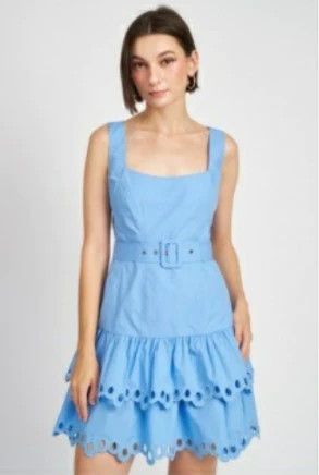 Crista Mini Dress- Blue | Shop BIRDIE