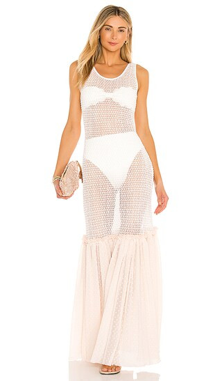Tube Knit Dress in Cream | Revolve Clothing (Global)
