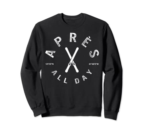 Apres All Day Winter Sports Apres Ski Lover Skiing Men Skier Sweatshirt | Amazon (US)
