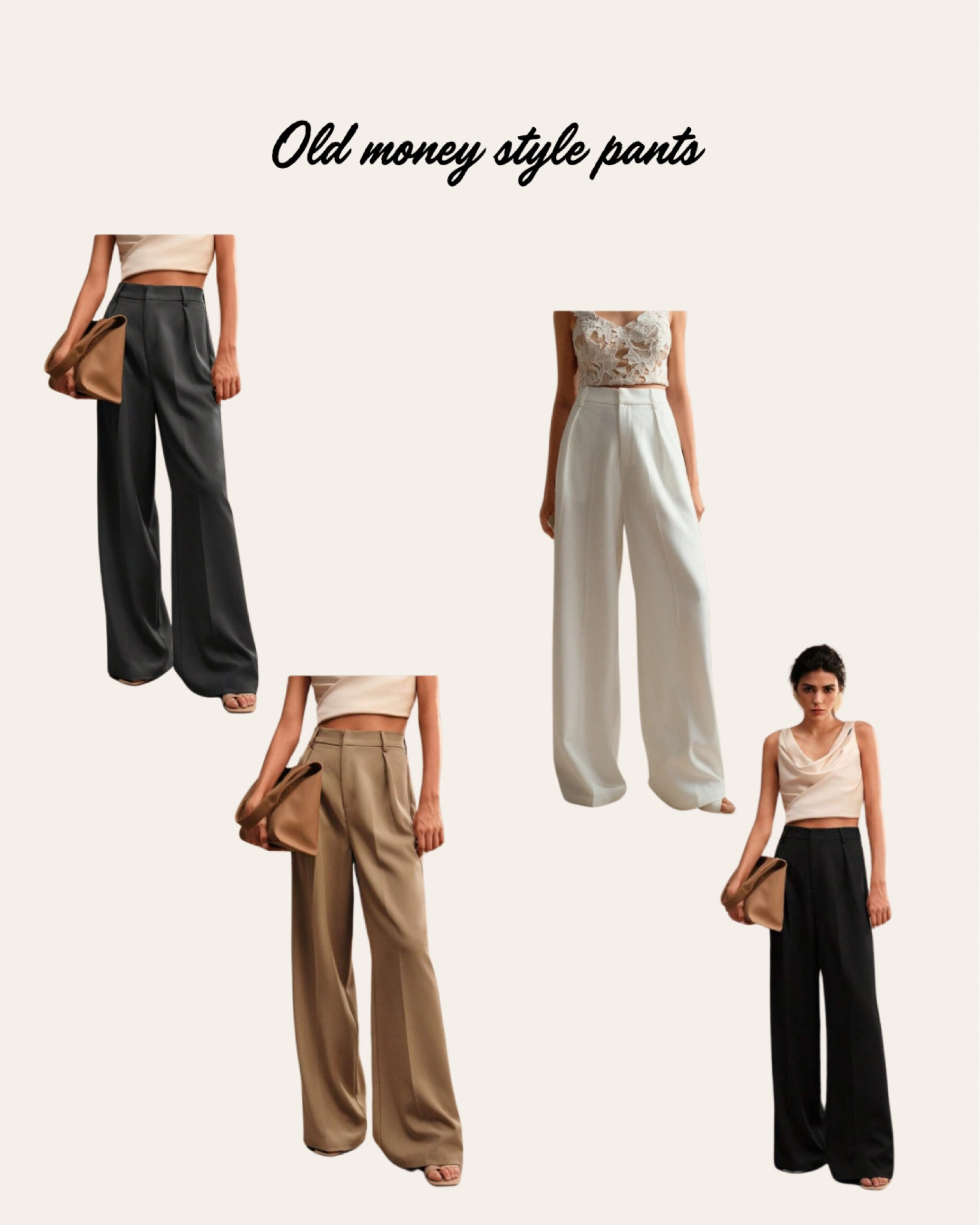Old money style pants. Elegant high-waisted plain pants. 

#LTKStyleTip #LTKWatchNow #LTKMostLoved