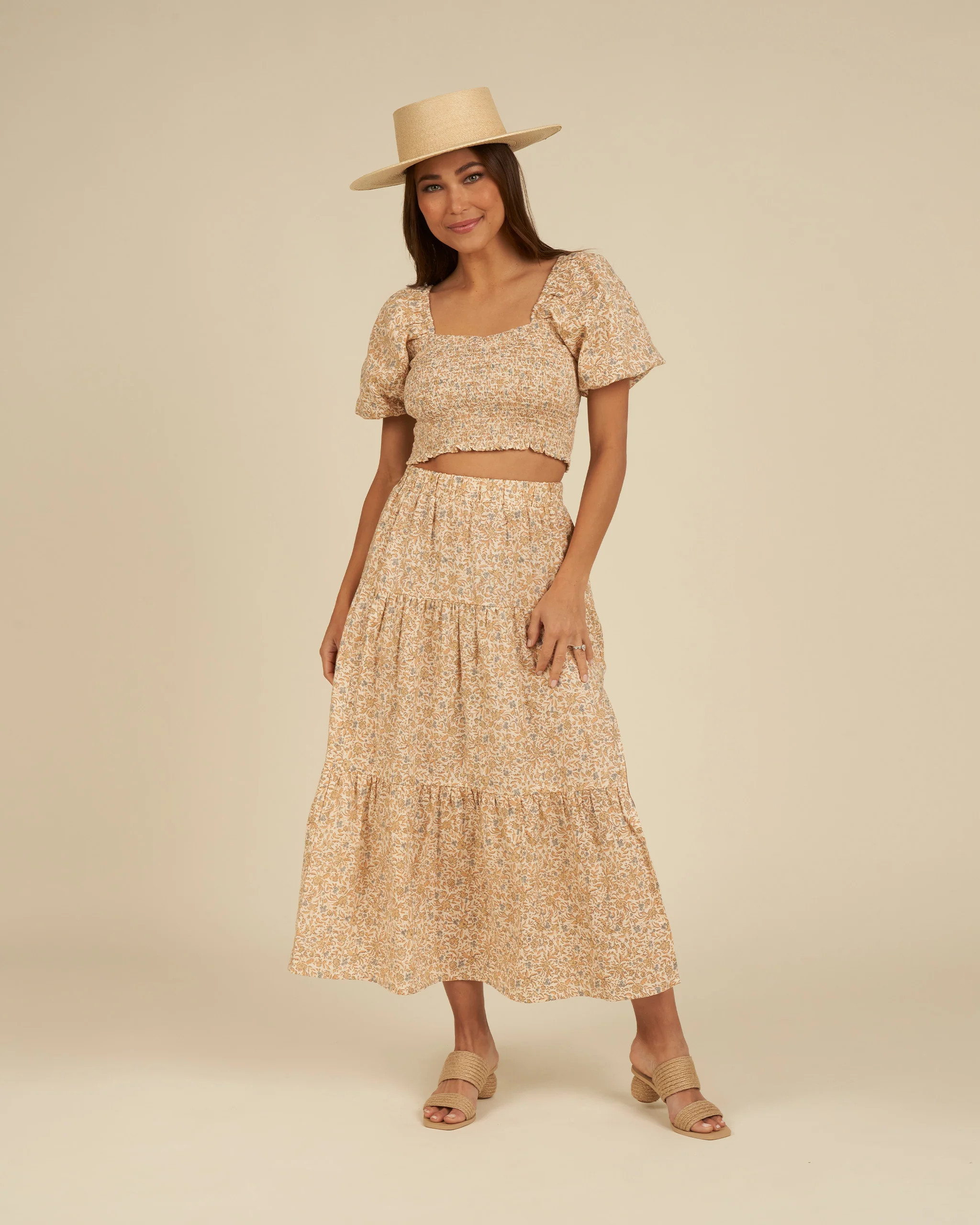 Tiered Midi-Skirt | Blossom | Rylee + Cru