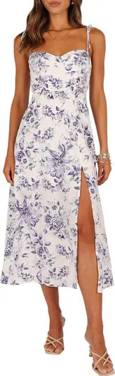 Azelia Floral Tie Strap Midi Dress | Nordstrom