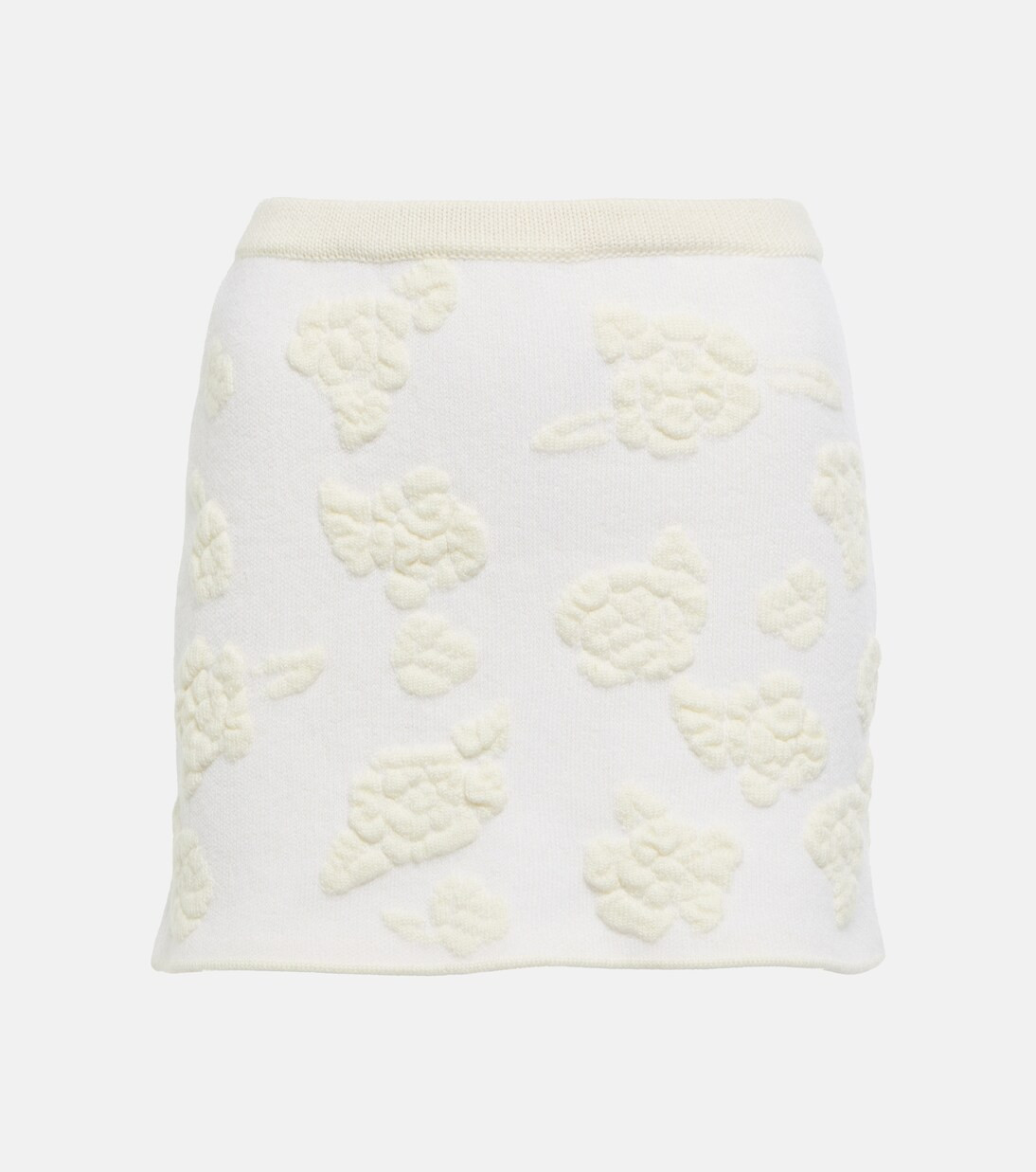 Embroidered high-rise wool-blend miniskirt | Mytheresa (US/CA)