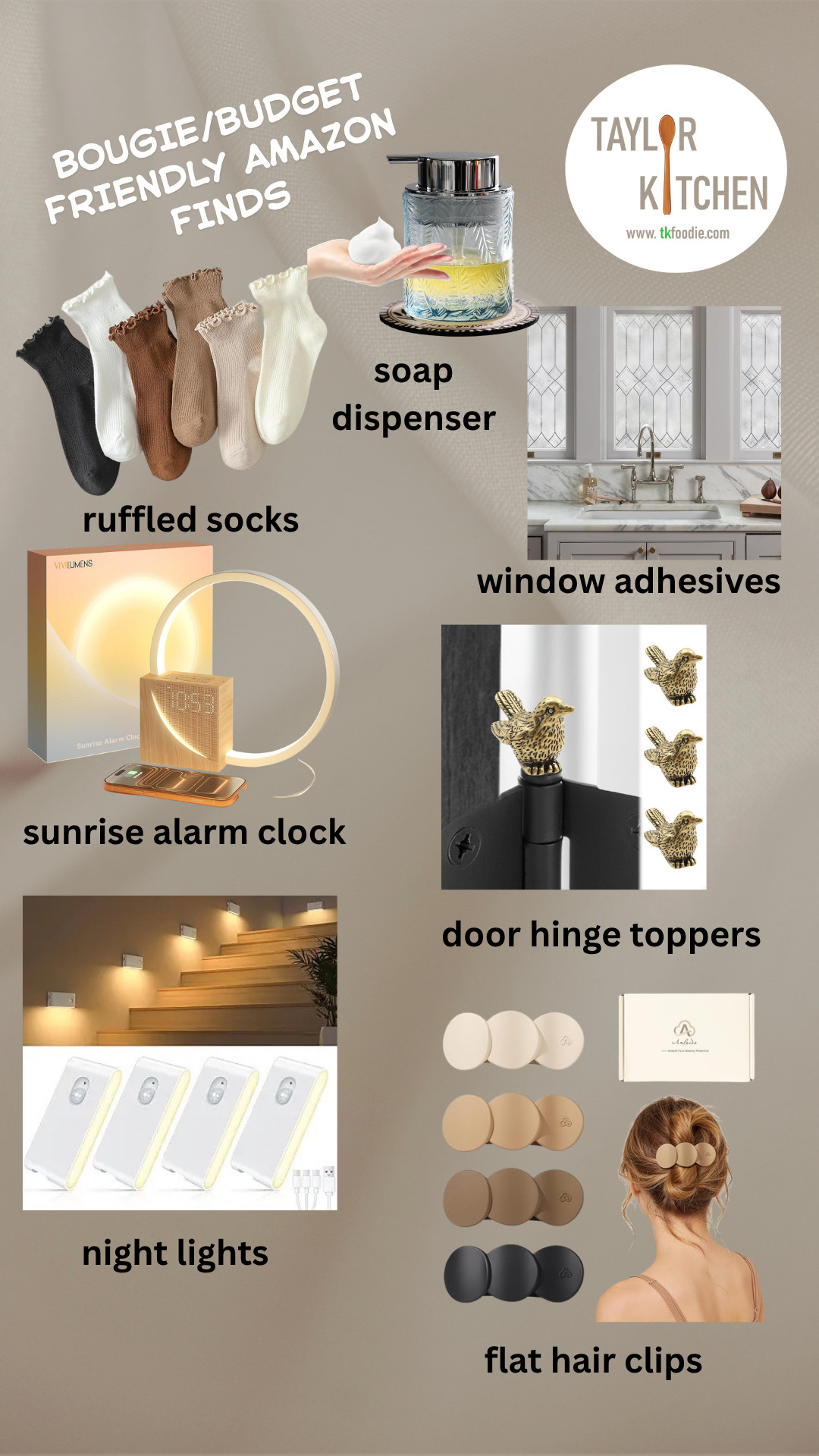 More @Amazon bougie on a. budget finds.  😉 Door hinges to upgrade your pantry door?  Window adhesives to offer some etched glass look?  My favorite may be the flat hair clips so they're not digging into my head when I sit in a high backed chair or airplane seat 💺

Find these & more here on my LTK. 

 #LTKHome