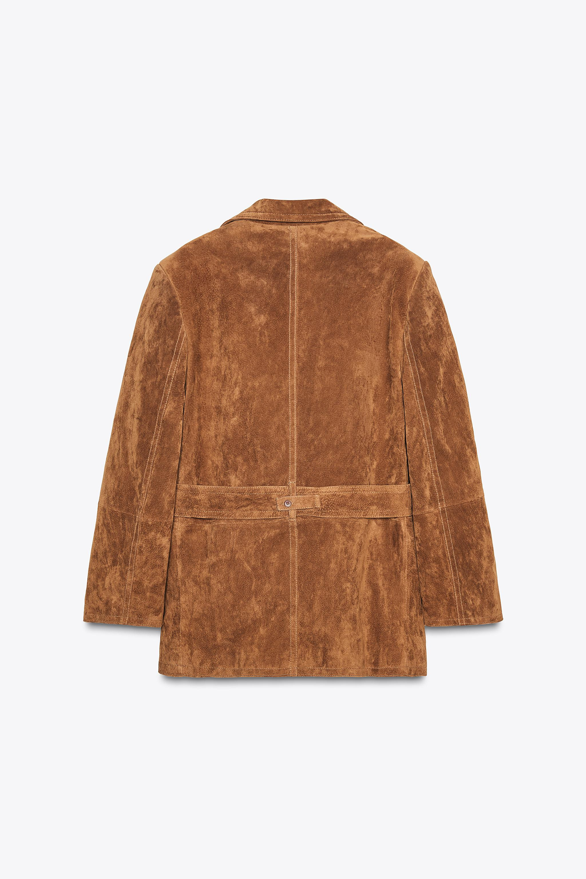 SUEDE LEATHER BLAZER | Zara US