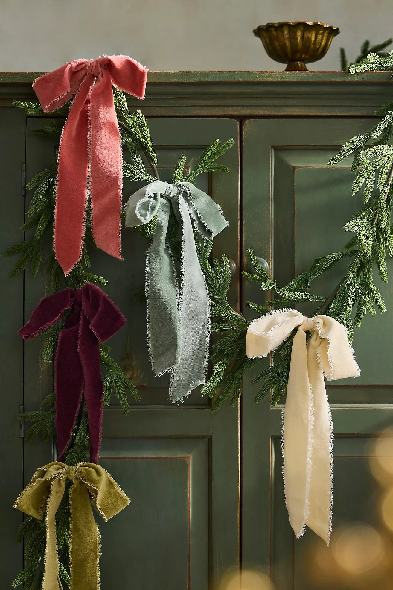 Terrain Colorful Velvet Bows, Set of 5 Small | Anthropologie (US)