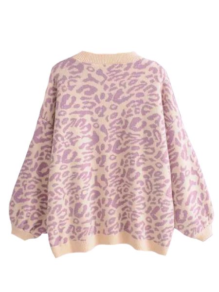 'Kanya' Crewneck Leopard Print Sweater (3 Colors) | Goodnight Macaroon