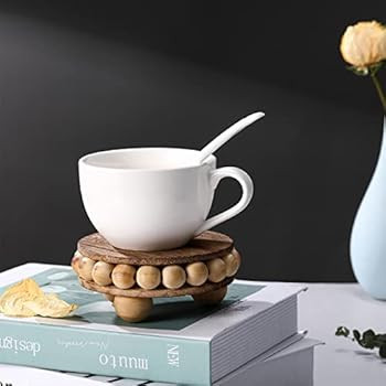 2 Pcs Wooden Risers for Displays Round Wood Riser Distressed Wood Risers Farmhouse Pedestal Displ... | Amazon (US)