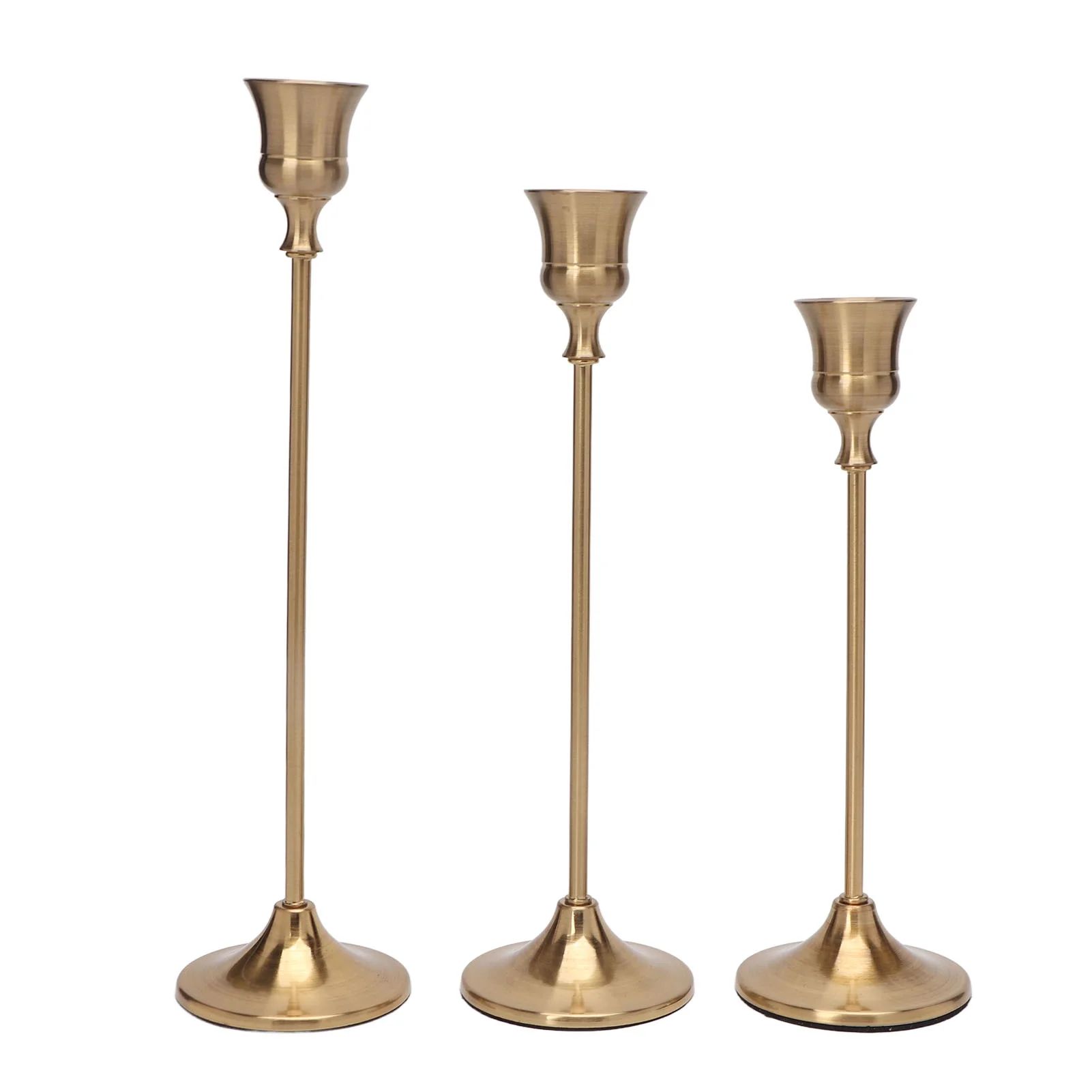 Gold Candle Holder, Taper Candle Holder Iron Material Brass Color  For Party | Walmart (US)