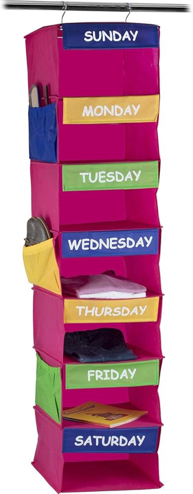 Sagler Daily Activity Organizer Kids 7 Shelf Portable Closet Hanging Closet Organizer Great Close... | Amazon (US)