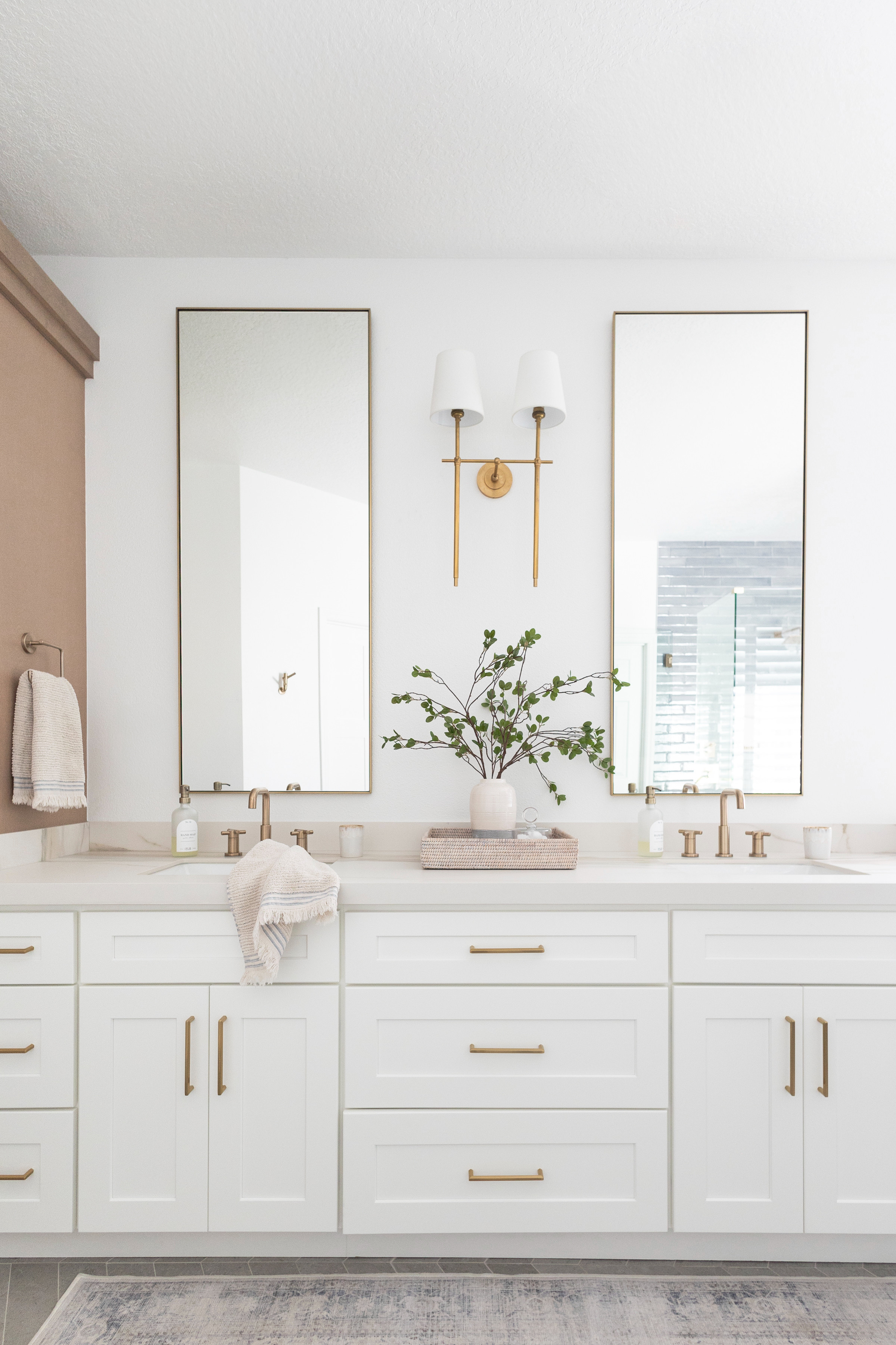This bathroom vanity setup blends natural textures, sleek finishes, and spa-like vibes. 🧼 Shop Our Favorites! 

 #LTKHome #LTKStyleTip