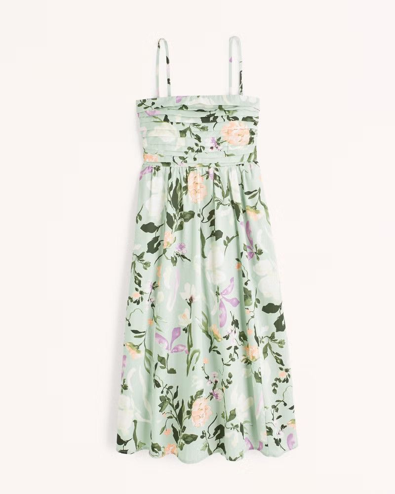 Emerson Strapless Poplin Midi Dress, Abercrombie Dresses, Abercrombie Fashion, Abercrombie OOTD | Abercrombie & Fitch (US)