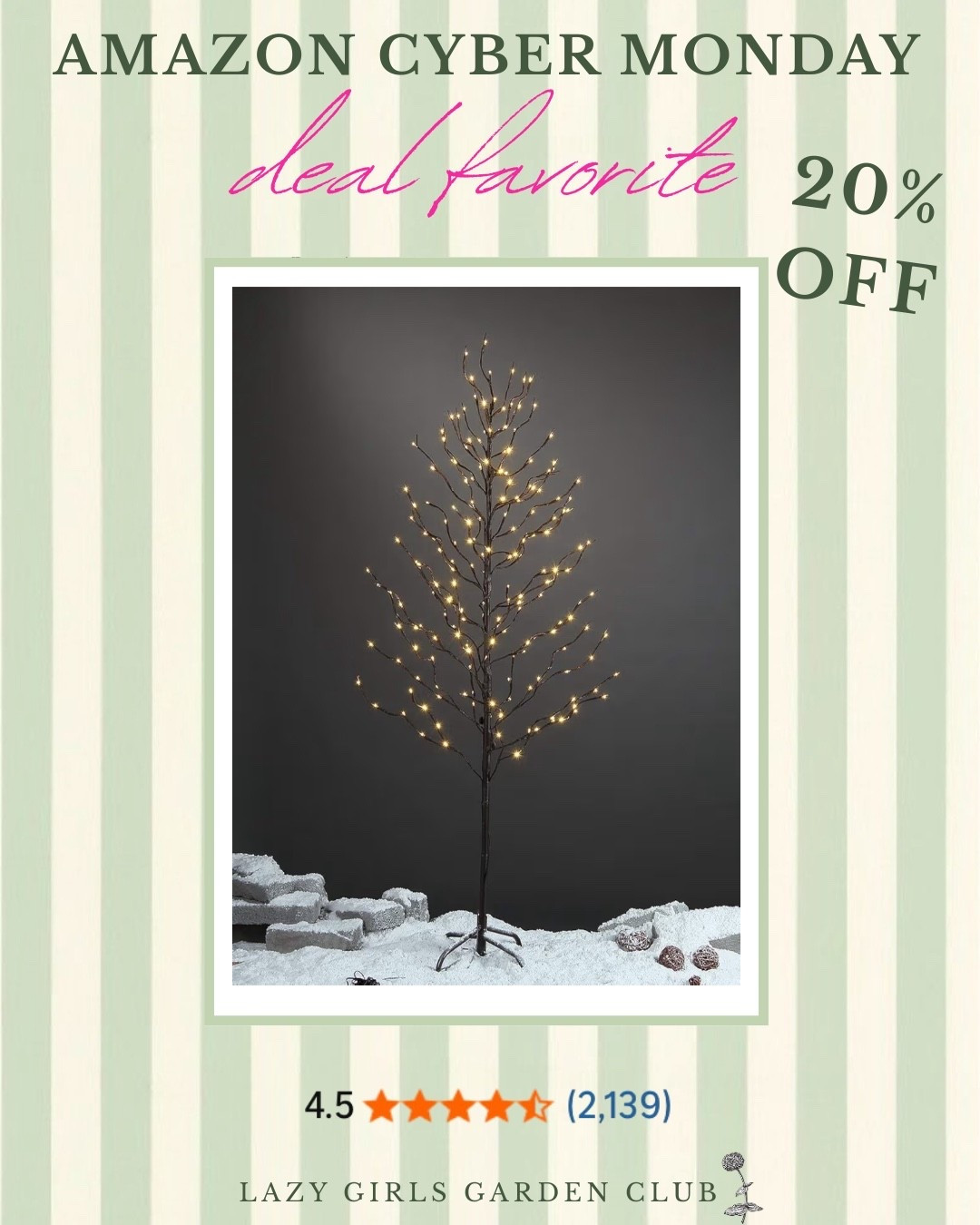 I have and love this adorable lit outdoor tree! It’s 20% off for Cyber Monday today only 💖

#LTKCyberWeek #LTKGiftGuide #LTKHoliday