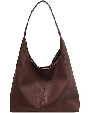 Hobo Bags for Women Slouchy Tote Bag Soft Casual PU Leather Shoulder Purses 2pcs Work Everyday Ha... | Amazon (US)