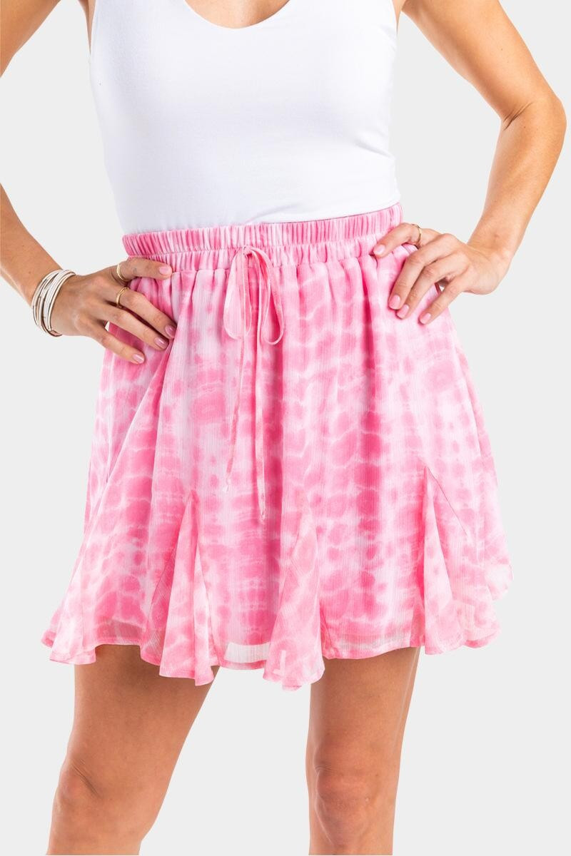 Abbey Tie-Dye Ruffle Skirt | Francesca’s Collections