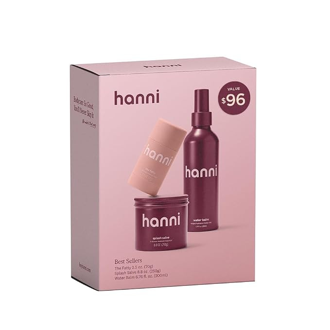 HANNI Gift Set Trio | Including Splash Salve, Water Balm & Fatty, Moisturizing and Hydrating Best... | Amazon (US)