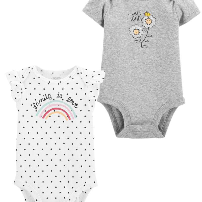 2-Pack Short-Sleeve Bodysuits | Carter's