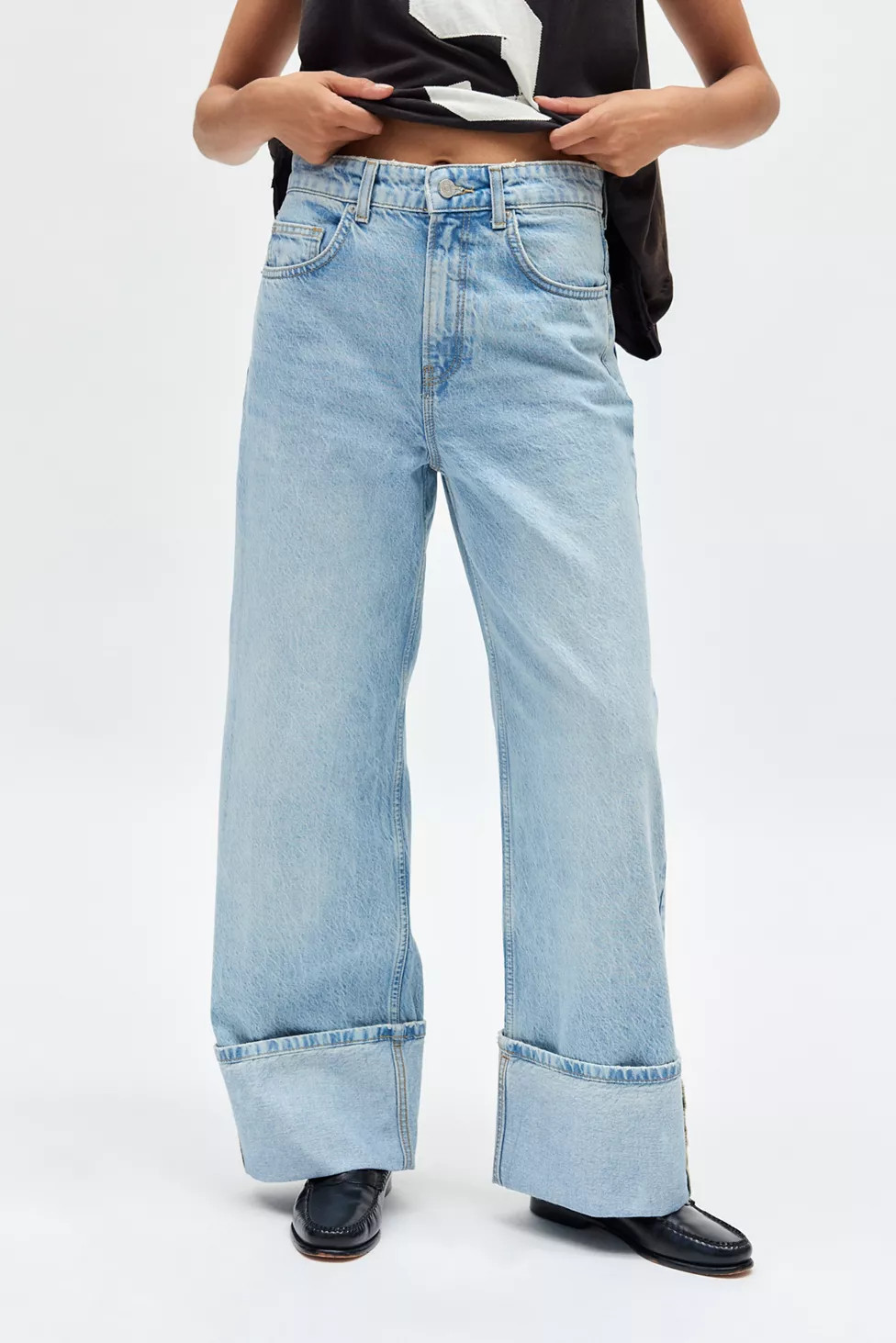 BDG Thea Cuffed Wide Leg Jean | Urban Outfitters (US and RoW)